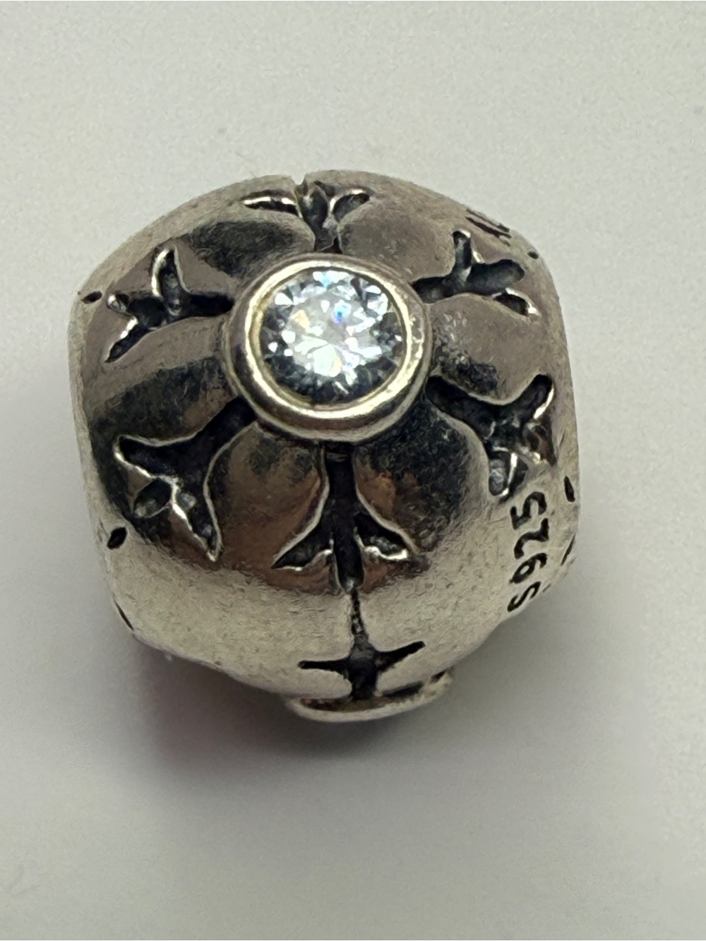 Pandora Snowflake Charm 790367CZA Blue CZ 925 ALE Winter Bead